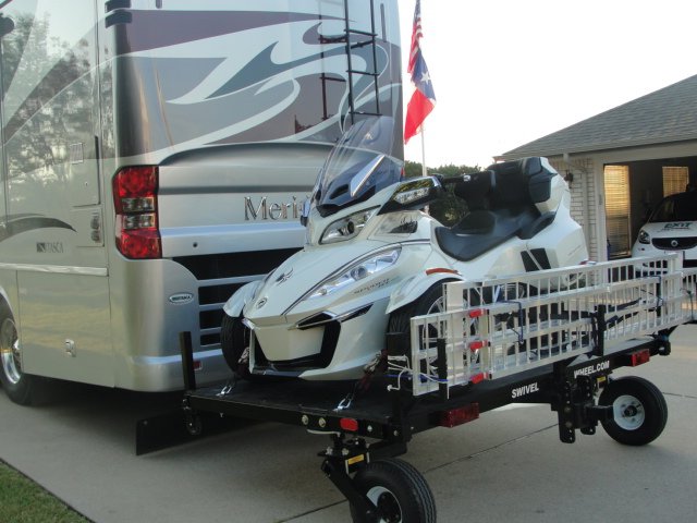 tandem tow, dual wheel, swivel wheel, can-am spider hauler, can-am spider carrier, motor home