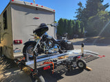 Swivelwheel Transport System, Swivelwheel Carrier, Swivelwheel Hauler, motorcycle carrier, scooter carrier, motorcycle hauler, scooter hauler, quickie mini golf cart hauler, quickie mini golf cart carrier, criket mini golf cart carrier,cricket mini golf cart hauler,dirt bike hauler, dirt bike carrier, carrier, golf cart hauler, golf cart carrier, atv hauler, atv carrier, Swivelwheel DW58 Tandem Tow, motorcycle, motorhome, fifth wheels, can-am carrier, can-am hauler, trike carrier, trike hauler