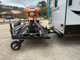 Swivelwheel Transport System, Swivelwheel Carrier, Swivelwheel Hauler, motorcycle carrier, scooter carrier, motorcycle hauler, scooter hauler, quickie mini golf cart hauler, quickie mini golf cart carrier, cricket mini golf cart carrier,cricket mini golf cart hauler,dirt bike hauler, dirt bike carrier, carrier, golf cart hauler, golf cart carrier, ATV hauler, ATV carrier, Swivelwheel DW58, motorcycle, motor home, fifth wheels, can-am carrier, can-am hauler, trike carrier, trike hauler, mobility Hauler