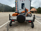 Swivelwheel Transport System, Swivelwheel Carrier, Swivelwheel Hauler, motorcycle carrier, scooter carrier, motorcycle hauler, scooter hauler, quickie mini golf cart hauler, quickie mini golf cart carrier, cricket mini golf cart carrier,cricket mini golf cart hauler,dirt bike hauler, dirt bike carrier, carrier, golf cart hauler, golf cart carrier, ATV hauler, ATV carrier, Swivelwheel DW58, motorcycle, motor home, fifth wheels, can-am carrier, can-am hauler, trike carrier, trike hauler, mobility Hauler