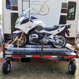 Power Ramp Motorcycle Loader, Self Loading Ramp, Safe Loading, Swivelwheel 58, Swivelwheel DW58, Swivelwheel DW58 Tandem Tow