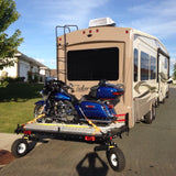 Swivelwheel Transport System, Swivelwheel Carrier, Swivelwheel Hauler, motorcycle carrier, scooter carrier, motorcycle hauler, scooter hauler, quickie mini golf cart hauler, quickie mini golf cart carrier, cricket mini golf cart carrier,cricket mini golf cart hauler,dirt bike hauler, dirt bike carrier, carrier, golf cart hauler, golf cart carrier, ATV hauler, ATV carrier, Swivelwheel DW58, motorcycle, motor home, fifth wheels, can-am carrier, can-am hauler, trike carrier, trike hauler, mobility Hauler