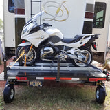 Swivelwheel Transport System, Swivelwheel Carrier, Swivelwheel Hauler, motorcycle carrier, scooter carrier, motorcycle hauler, scooter hauler, quickie mini golf cart hauler, quickie mini golf cart carrier, cricket mini golf cart carrier,cricket mini golf cart hauler,dirt bike hauler, dirt bike carrier, carrier, golf cart hauler, golf cart carrier, ATV hauler, ATV carrier, Swivelwheel DW58, motorcycle, motor home, fifth wheels, can-am carrier, can-am hauler, trike carrier, trike hauler, mobility Hauler