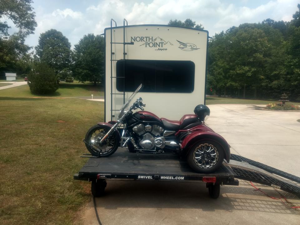 Swivelwheel Transport System, Swivelwheel Carrier, Swivelwheel Hauler, motorcycle carrier, scooter carrier, motorcycle hauler, scooter hauler, quickie mini golf cart hauler, quickie mini golf cart carrier, criket mini golf cart carrier,cricket mini golf cart hauler,dirt bike hauler, dirt bike carrier, carrier, golf cart hauler, golf cart carrier, atv hauler, atv carrier, Swivelwheel DW58, motorcycle, motorhome, fifth wheels, can-am carrier, can-am hauler, trike carrier, trike hauler
