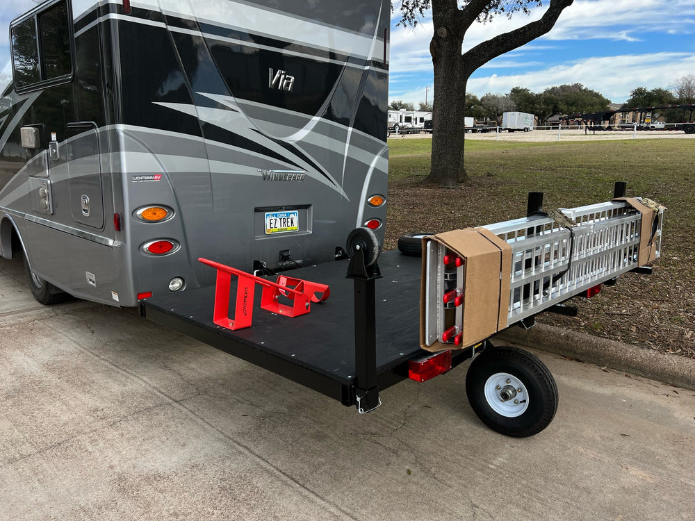 Swivelwheel Transport System,Swivelwheel Carrier, Swivelwheel Hauler, Motorcycle Carrier, scooter carrier, motorcycle hauler, scooter hauler, golf cart hauler, golf cart carrier, mini golf cart hauler, mini golf cart carrier, quickie mini golf cart hauler, quickie mini golf cart carrier, cricket mini golf cart carrier, cricket mini golf cart hauler, dirt bike hauler, dirt bike carrier, carrier, hauler, ATV hauler, ATV carrier, single wheel, sivelwheel 58, motorcycle, motor home, fifth wheels