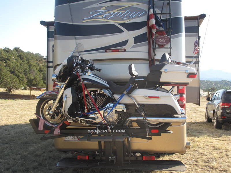 Cruiserlift Motorcycle Lift, Motorcycle Lift, Motorcycle Carrier, Motorcycle Hauler, Motorcycle, Motor home, RV Motorcycle lift, RV Lift, RV Electric Motorcycle Lift, RV, Electric Motorcycle Lift, Harley, Honda, Victory, Yamaha, Winch Lift, Bikes, Bike Lift, Motor Home Lift, Motor Home Motorcycle Lift, 1,000 ibs. Motor cycle Lift, super C Motorcycle Lift 