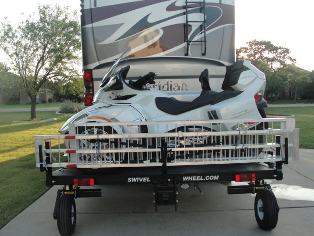Swivelwheel Transport System, Swivelwheel Carrier, Swivelwheel Hauler, motorcycle carrier, scooter carrier, motorcycle hauler, scooter hauler, quickie mini golf cart hauler, quickie mini golf cart carrier, criket mini golf cart carrier,cricket mini golf cart hauler,dirt bike hauler, dirt bike carrier, carrier, golf cart hauler, golf cart carrier, atv hauler, atv carrier, Swivelwheel DW58 Tandem Tow, motorcycle, motorhome, fifth wheels, can-am carrier, can-am hauler, trike carrier, trike hauler