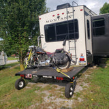 Swivelwheel Transport System, Swivelwheel Carrier, Swivelwheel Hauler, motorcycle carrier, scooter carrier, motorcycle hauler, scooter hauler, quickie mini golf cart hauler, quickie mini golf cart carrier, cricket mini golf cart carrier,cricket mini golf cart hauler,dirt bike hauler, dirt bike carrier, carrier, golf cart hauler, golf cart carrier, ATV hauler, ATV carrier, Swivelwheel DW58, motorcycle, motor home, fifth wheels, can-am carrier, can-am hauler, trike carrier, trike hauler, mobility Hauler 