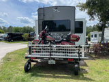 Swivelwheel Transport System, Swivelwheel Carrier, Swivelwheel Hauler, motorcycle carrier, scooter carrier, motorcycle hauler, scooter hauler, quickie mini golf cart hauler, quickie mini golf cart carrier, cricket mini golf cart carrier,cricket mini golf cart hauler,dirt bike hauler, dirt bike carrier, carrier, golf cart hauler, golf cart carrier, ATV hauler, ATV carrier, Swivelwheel DW58, motorcycle, motor home, fifth wheels, can-am carrier, can-am hauler, trike carrier, trike hauler, mobility Hauler 