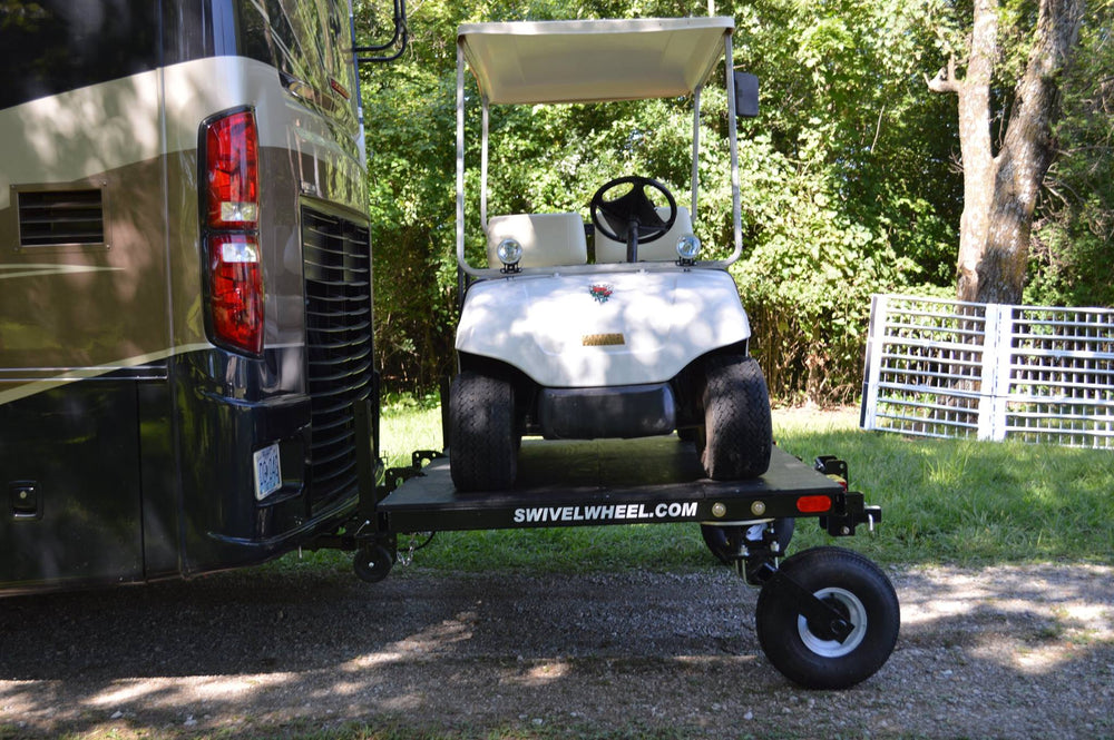 Swivelwheel Transport System, Swivelwheel Carrier, Swivelwheel Hauler, motorcycle carrier, scooter carrier, motorcycle hauler, scooter hauler, quickie mini golf cart hauler, quickie mini golf cart carrier, criket mini golf cart carrier,cricket mini golf cart hauler,dirt bike hauler, dirt bike carrier, carrier, golf cart hauler, golf cart carrier, atv hauler, atv carrier, Swivelwheel DW58 Tandem Tow, motorcycle, motorhome, fifth wheels, can-am carrier, can-am hauler, trike carrier, trike hauler