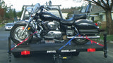 Swivelwheel Transport System,Swivelwheel Carrier, Swivelwheel Hauler, Motorcycle Carrier, scooter carrier, motorcycle hauler, scooter hauler, golf cart hauler, golf cart carrier, mini golf cart hauler, mini golf cart carrier, quickie mini golf cart hauler, quickie mini golf cart carrier, cricket mini golf cart carrier, cricket mini golf cart hauler, dirt bike hauler, dirt bike carrier, carrier, hauler, ATV hauler, ATV carrier, single wheel, sivelwheel 58, motorcycle, motor home, fifth wheels